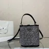 Blask Designer Bags Bags Rhinestone damskie torba na ramię kryształowa satyna torebka torebka torebka górna rączka crossbody torebki 0210