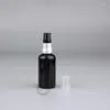 Garrafas de armazenamento 5 x 50ml/50cc Loção de garrafa de óleo essencial preto de alta qualidade com embalagem de alumínio/bomba de plástico