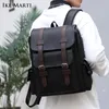 School Bags IKE MARTI Korean Version College Style Soft Leather Backpack Large Capacity Travel Laptop Backpacks 15.6 Inch 2023