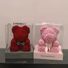 Faux bloemen groen 25 cm roze beer teddybeer bekentenis beer rose bear moeder'sdag kerstvriendin verjaardag Valentijnsdag jubileum cadeau 230209