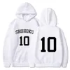 Sweats à capuche masculine Sweatshirts anime slam dunk Sakuragi hanamichi 10 nombres sweat-shirt 230210