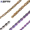 Chains ZTTO MTB Road Bike 12 Speed Gold Chain Oil Slick 12v Eagle Golden 12speed Silver 12s 1x12 Connector Included 126L Links Bicycle 0210