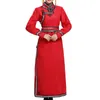 Costume Accessories Red Mongolia Dress Long Sleeve Mongolian Clothing National Dance Costumes Year Festival