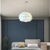 Lumières Nordique Rose Bleu Plafond Lustre Pour Chambre Étude Cuisine Hôtel Bar Lampe Suspendue Blanc PVC Pétale Luminaire Ampoule Gratuite 0209