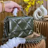 Mini Draagbare 19 Dames Klassieke Flap Schoudertas Lakleer Gewatteerde Hardware Luxe Ontwerpers Tas Trend Crossbody Birkins Handtas Kaarthouder Clutch Portemonnee