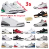 Lucky Green Cardinal 3 Basketbalschoenen Dark Iris Fire Red Rarer Blue Seoul SE Mousseline Desert Elephant Emerge Men Sneaker Wit Zwart Cement ReImagined Cat 4 4s met doos