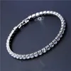 Link Chain 4/5mm Cubic Zirconia Tennis Bracelet Iced Out Chain Bracelets For Women Men Gold Color Silver Color Men Bracelet Chain Jewelry G230208