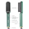 Saç düzleştiriciler profesyonel düzleştirici fırça seramik elektrik düzleştirme sakal hızlı ısıtma kıvıran düz demir tarak styler 230209