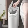 Avfallsfack Smart Sensor Trash Can Electronic Automatic Hushåll Badrum Toalett Vattentät smal Seam Storage Hink Smart Home Trash Bin 230210