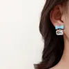 Boucles D'oreilles Pendantes Lustre Simple Élégant Bowknot Femmes Stud Brillant Cristal Exquis Polyvalent Femme Boucle D'oreille Bijoux De Mode Joli CadeauD