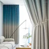 Zasłony zasłony do salonu do jadalni sypialnia w stylu europejskim gradient wysoko cieniujący flanel Chińskie proste nowoczesne okna