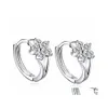 Charm Snowflake Clip Earrings For Women Crystal Earcuff Fashion Jewely Ear Buckle Cuff Earing Drop Delivery DHWK6