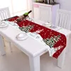 Tischsets, klassischer Weihnachtsläufer, dekorative Tischdecke aus Baumwolle und Leinen