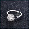 Anelli a fascia Spinner Gioielli da sposa Fidanzamento Cz Zircon Ring Drop Delivery Jewelry Dhio1