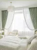 Rideau à la maison française broderie noire de salon rideaux épaissis de la chambre solaire légers luxueux insonorisé drapes