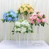 Faux Floral Greenery Customize Artificial Floral White Rose Peony Flower Arrangement Wedding Table Centerpiece Flower Ball Party Arch Decor Backdrop 230209