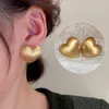 Orecchini a cerchio Minimalista color oro rotondo per le donne Trendy Geometric Brushed Statement Metal Party Fashion Jewelry Gift