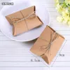 Present Wrap 100 PCS mycket söt Kraft Paper Pillow Candy Box Wedding Favors Boxes With Tags Home Party Birthday Supply 230209