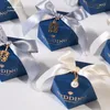 Hediye sargısı elmas şekli mavi kutular ambalaj için mavi kutular düğün şeker kutusu parti iyilikler pembe küçük s bebek duş malzemeleri 230209