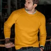 Męskie swetry mężczyźni 2023 Autumn zima swobodny solidny sweter pullover mens Slim Fit O-Neck Pullover Man Kolor Kolor Płaszcz My283