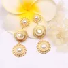 18k oro placcato 925 designer d'argento Lettere Stud Droping Earring Cryens Womens Pearl Wedding Party Accessories Luxu2512443
