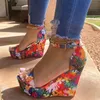 サンダル WHNB 2023 Zapatos De Tacn Alto Para Mujer Sandalias Plataforma Plana Vintage Cmodas A La Moda Femeninas