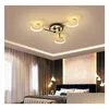 Plafonniers Moderne Led Lustre Dimmable Pour Chambre Salon Cuisine Salon Lustre Lampes Éclairage À La Maison Avec Télécommande D Dheq7