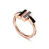 Multi -stijl Moeder van parel en diamanten ringbelofte voor vrouwen mannen luxe merk t open ring mode valentijnsdag cadeau goud roségoud zilver