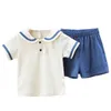 Kledingsets 2023 Babyjongens Spaanse kledingsets Babi Girl Summer Outfits kinderpak kind kinderen tops broek shorts set tiener schattige kostuums w230210