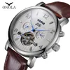 Onola varum￤rke automatisk mekanisk klocka m￤n armbandsur aff￤rsformell kl￤nning l￤derb￤lte h￶gkvalitativt rostfritt st￥l man vakt239w