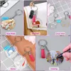 Keychains Sublimation Schlüsselbund -Blanks Set -Making -Kit mit Acrylquastenringen Sprung