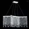 Lampy wiszące włoski luksusowy kryształowy żyrandol salon jadalnia długa weranda koryta Model sypialni lampa willa lampa villa