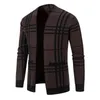 Herentruien mode vest kenter heren winter jassen zakelijke casual jassen mannelijke tops man jas maat m-5xl breierwear 2 kleuren 230209