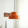 Bauhaus Vintage Orange Chandeliers Medieval Restaurant LED Lampa sufitowa Nordic Retro Sypials Decoration Study Pendant Lights 0209