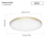 Luces LED Lámpara de luz 48W 3 colores Iluminación Cocina Dormitorio Baño Superficie Lámpara de techo Decoración para el hogar 0209