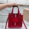 Красная сумка для печати Tote Bages Женщины высококачественные дизайнерские дизайнерские сумочка классическая большая сумка для плеча Lady Coabag кошелек