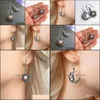 Charm Bohemia Sun And Moon Earrings Sier Color Crystal Drop Women Female Boho Fashion Jewelry Gift Delivery Dh6Ls