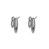 Stud Earrings 2023 Creatieve Europese en Amerikaanse eenvoudige U-vormige geometrische metaal Gothic Style Girl Fashion Jewelry cadeau