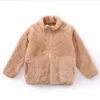 Kids Fleece Coats Designer Clothes Girls Winter Solid Windbreaker Jackets Zipper Jumper Baby Clothing Child Soft Coral Fleece Casual Fashion Outwear BC285