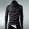 Herrtröjor 2023 Vintermännen Turtleneck Solid Color Fashion Stickovers Men Casual tröja Male Autumn Knitwear My278