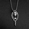 Collane con ciondolo Antica collana di sciacallo Mitico egiziano Dio della morte Statua di Anubis Uomo Lupo Catena maglione unisex