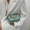 Bolsas de noite para mulheres 2023 Bolsa de ombro quadrado Crossbody Crossbody PU Couro PU Diário viajar pequeno com corrente