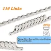 VXM MTB geëlektroplateerd Silver 8 Speed ​​Road Chains Kit 116L Bike Parts Bicycle Accessories 0210