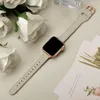 Luxury Women Watch Band 38mm 40mm för Apple IWatch Series 1 2 3 4 5 6 7 8 SE SMART Watch Straps Leather Watch Band Replacement Accessories