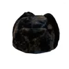 Bérets hiver épaissi chaud russe casquettes pour hommes mode Ushanka oreillette Bomber pilote chapeaux femmes tendance réglable cyclisme bonnets