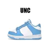 판매 디자이너 SB Dunks Kids Running Shoes Low Boys Girs 클래식 블랙 흰색 회색 UNC 스니커 Syracuse Triple Pink University Red Phillies Chunky Children Sport Trai