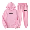 Running Sets Men Women Autumn Hooede Sports Suit Fleece Hoodies Sweatpants Fitness Training Kit Pullover Male Sportswear Jogging