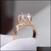 Bagues de bande Bague en or pour femmes hommes luxe mariée fiançailles mariage bijoux fins Sier Moissanite diamant livraison directe Dhk1F