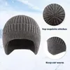 Berets Winter Hat Gebreide oorklap kous doppen met oren Beanie Warm Skull Cap Slouchy oorwarmer Outdoor