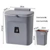 Waste Bins Wall Mounted Trash Can Kitchen Waste Bin Recycle Rubbish Bin Bathroom Dustbin Door Hanging Trash Bin Send garbage bag 230210